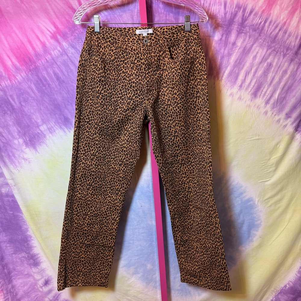 Karen Kane Brown Leopard Print Chinos 🔥